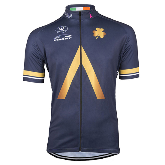 Aqua Blue Sport Kurzarmtrikot 2017 und Kurze Tragerhose shwarz